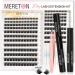 DIY Eye Lash Extension Kit Cluster Eyelash Extension Kit Individual Lashes Kit Cluster Lashes with Lash Bond and Seal Lash Glue Remover and Lash Applicator (MRT03 D Curl Mix 8-16mm)