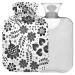 Naanle ethnic tribal flowers heat bottle with cover transparent bag hot water bottle 2l large hot hot water bottle for bed hand feet heat pain relief heat and cold therapy