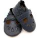 Dotty Fish Soft Leather Baby T-Bar Shoes for Girls | Non-Slip Suede Soles | Navy Blue | 0-6 Months - 2-3 Years - Buy Online on GoSupps.com