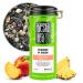 Tiesta Tea Peaches N' Green | Feuilles en vrac | Th vert p che lisse | M lange premium | Caf moyen | Faites chaud ou glac et infusez jusqu' 50 tasses bo te rechargeable 142 Peaches N Green 85 g (Pack of 1)