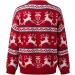 Unisex Ugly Christmas Sweater with Reindeer Pattern - Cozy Long-Arm Knit Hoody for Women & Men - Perfect Winter Holiday Fashion - Buy Online on GoSupps.com