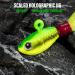 Dr.Fish Bucktail Jig Fluke Lure - 3 Pack Saltwater/Freshwater Hair Jig for Surf Fishing, Bass, Flounder, Striper - 1/2oz White Chartreuse Red & White - Buy Online on GoSupps.com
