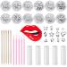 Leelosp 480 Pcs Tooth Gem Kit DIY Teeth Crystals Jewelry Fashionable Teeth Gems Kit Artificial Crystal Tooth Reflective Ornaments (Without Glue) (White)