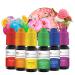 Wenburg food coloring 6 x 11ml highly concentrated.Made in EU.Sugar -free fluid.Colors set for coloring dough drinks flavors soaps slime.Tortendendeko baking accessories (rainbow)