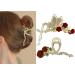Souarts Butterfly Hair Clip - Big Thick Metal Hair Clips for Women & Girls | Non-Slip Hair Jaw Claw Accessory | Gold Red Rose - 1 Pack - Buy Online on GoSupps.com
