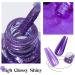 MIZHSE Purple Metallic Nail Powder Dust Liquid for Gel Polish | Mirror Effect Soak Off UV LED 10ml MJY008 - Buy Online on GoSupps.com