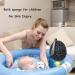 Black Bath Shower Loofah Sponge Set - Gentle Body Exfoliating Pouf for Men, Women, Kids - 3 Pack - Buy Online on GoSupps.com