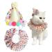 Cat Dog Princess Costumes Puppy Cat Birthday Bandana Scarf and Party Hat Cute Lace Dog Bib Scarf and Birthday Hat Doggy Cat Birthday Party Decorations Set Pink