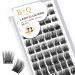 BQ lash single eyelash 72 clusters colored eyelashes individually at home cluster lashes B42 B02 B09 black eyelashes for DIY eyelash extension DIY eyelash bushes (B42 D-8-16Mix) D-8-16 MIX B 42