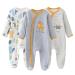 MAMIMAKA Baby Clothes Newborn Baby Grow Onesies Cotton Footed Pajamas for Boys and Girls 0-18 Months 3-6 Months Long Sleeve Color10