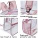 Jusdot Mini Clear Backpack 12x6x12 - Stadium Approved Transparent Bag, Waterproof PVC, Rose Gold | Ideal for Festivals, Sports Events, and Concerts - Buy Online on GoSupps.com