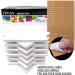 Ceramic Tiles Coasters Kit - 12 White Tiles, Cork Backing, Stencils, Acrylic Paint, Brushes & Pouring Bundle - Buy Online on GoSupps.com