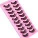 Fanxiton 3D False Eyelashes 10 Pairs Pack - Dramatic Fluffy Mink Wispy Lashes 20mm Curly - 20MM-C01 - Buy Online on GoSupps.com