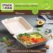100% Compostable Paper 10 inch Dinner Plate | Bulk 125-Pack Eco-Friendly Bagasse Biodegradable | Made of Sugar Cane Fiber | Heavy-Duty & Natural - Buy Online on GoSupps.com