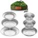 Wealers Stainless Steel Plates and Bowls Camping Set Small and Large Dinnerware for Kids, Adults, Family | Camping, Hiking, Beach, Outdoor Use | Incl. Travel Bag (6-Piece Kit)