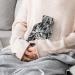 White Palm Hot Water Bottle with Plush Cover - Soft Bed Warmer for Adults & Kids | 26.5x15.3cm - Ideal for Comfort & Relief - Buy Online on GoSupps.com