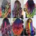 Hair Piece Synthetic Hair Extensions With One Clip Heat Resistant Rainbow Hair Piece For Kid Women Long Curly Wavy Style Colorful Hair For Women(135) - Buy Online on GoSupps.com