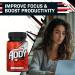 ADDY Plus - Brain Booster Vitamins for Focus Energy & Memory Support - Adderall Alternative Supplement for Clean Energy & Sharp Focus - Buy Online on GoSupps.com