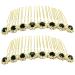 PRETTYLIFE Bridal Crystal Side Combs 2pc Set - Dark Green Wedding Hair Accessories for Women & Girls - Buy Online on GoSupps.com