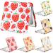 Vicenpal Compact Mirrors Small Pocket Mirror Fruit Design Mini Magnifying Portable Makeup PU Leather Double Sided for Women Girls Mother Kids Gift (6 Pcs)