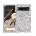 Tivenfezk nadoli glitter shell for Google Pixel fold fold silver glossy sparkling bling galvanisier frame ultra -thin shockproof back pocket cell phone case protective cover