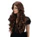 CAISHA Chocolate Brown Wig - Mardi Gras Cosplay Party Long Hair - PP9 #3T30 - Buy Online on GoSupps.com