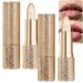 JASUBAI Gold Crystal Color Changing Lipstick pH & Temperature Activated Lip Balm Anti-Transfer & Long Lasting 24 Hours Moisturizing Clear to Pink for Women Lip Gloss