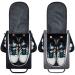 2 Pcs Golf Shoe Bag for Travel Zippered Sports Shoe Carrier Bags Golf Shoe Tote Golf Accessories with Ventilation Outside Pocket for Golf Balls Tees Socks Accessories Men Women Black, Gray