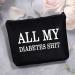 Diabetic Travel Bag with Humorous Design - Perfect Gift for Emergency Patients - All My Diabetes Black Bag - Buy Online on GoSupps.com