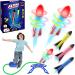 Fosuboo toys rocket outdoor games for children children's toys rocket air pressure garden games gifts for young girls (3 LED rocket 3 foam rocket)