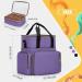 LUXJA Nail Polish Organizer | Holds 70 Bottles & Lamp | Purple Case with Bags & Pockets | Tools Storage | Patent Pending - Buy Online on GoSupps.com