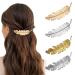 MELLIEX 4 Pieces Metal Hair Clips Women Vintage Leaf Feather Hair Accessories Hair Clip for Wedding Party Girls Gift