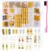 254 Pcs Loc Hair Jewelry for Women Braids, Dreadlock Accessories with Box and Edge Brus, Metal Sliver Gold Hair Charms Hair Beads Rings Cuffs Decorations 1-254 Pcs Sliver Gold