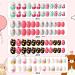 Kalolary Kids Rainbow Press-On Nails 4 Box Set with Nail Glue & Stickers | Short & Full Cover Artificial Nail Tips for Girls - Buy Online on GoSupps.com