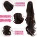 FXYTK Clip in Ponytail Hair Extension Claw | 18 Inch Curly Medium Brown - Buy Online on GoSupps.com