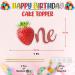 Seyal Real Strawberry One Cake Topper - Buy Online on GoSupps.com
