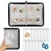 LingLingo Earring Organizer Case Travel Jewelry Organizer Transparent Jewelry Storage Book for Necklace Bracelet Ring Holder with Small Clear Zippered Pouch Black 80 PCS Small Bags
