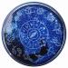 Griwiuiowe Cute Fashion Lens Case Portable Glitter Luxury Bling Stars Liquid Quicksand Lens Case Eye Care Set (Blue)