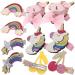 Lurrose 10Pcs Glitter Hair Clips - Rainbow Cherry Unicorn Shiny Crocodile Clips for Girls | International Shipping - Buy Online on GoSupps.com