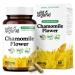 Wild & Organic Chamomile Capsules 800 mg - Relaxation & Digestive Support - Herb Chamomile Extract Supplement - Matricaria Recutita Flower - Vegan No Fillers Non-GMO - 60 Count 60 Count (Pack of 1)