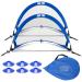 Portable Pop Up Soccer Goal Net Set for Kids or Adaults Trainning and Backyard Playing with Carrying Case, Training Cones and Target 2.5ft Blue