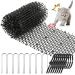 Cat Scat Spike Mat - ELEFOCUS 6.5ft Pet Deterrent Spikes Scat Mat with Garden Staples & Zip Ties for Garden Fence Indoor Furniture 78"x11" Black