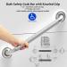 AquaChase 1-1/4 Knurled Grab Bar - ADA Compliant Bath Safety Handrail | Heavy Duty 500lbs Support - 9 Brushed Nickel | Mobility Aid for Seniors & Disabled - Buy Online on GoSupps.com
