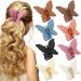 VERTGB Butterfly Claw Clips 8 Pcs Butterfly Hair Clips 2.64'' Large Butterfly Claw Clips Butterfly Hair Claw Clip Cute Butterfly Hair Clamps for Women Girls Thin Hair Thick Hair Aesthetic Color