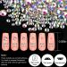Iridescent AB Glass Gemstones and Crystal Rhinestones Kit for Nail Art - 18 Styles, 6 Sizes Manicure Decoration Set with Pickup Pencil and Tweezer - Buy Online on GoSupps.com