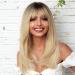Shop Ombre Blonde Wigs with Bangs - Heat-Resistant Synthetic Women's Wigs for Everyday Use - Buy Online on GoSupps.com