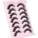 JIMIRE 6D Wispy Mink False Eyelashes - Natural Cat Eye Look - 15MM - 7 Pairs Pack - Buy Online on GoSupps.com