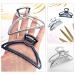 2Pcs Large Metal Claw Hair Clips for Thick Hair - Silver+Black Hair Barrette Jaw Clamp for Styling Half Bun - Non-slip Hair Accessories for Women and Girls - Buy Online on GoSupps.com