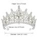 AW BRIDAL Rhinestone Princess Tiara for Wedding - Crystal Flower Crown for Brides - Silver - Buy Online on GoSupps.com