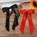 2PCS Silky Satin Hair Bows Hair Clip Black Hair Ribbon Ponytail Holder Accessories Slides Metal Clips Hair Bow for Women Girls Toddlers Teens Kids Black+Red - Buy Online on GoSupps.com